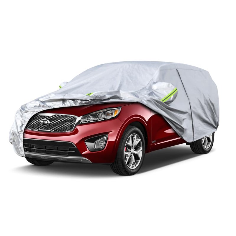 Koukou SUV غطاء سيارة مخصص صالح كيا سورينتو من 2002 إلى 2025 غطاء سيارة مقاوم للماء لجميع الأحوال الجوية للسيارات في الهواء الطلق في الأماكن المغلقة مع سحاب باب الشمس المطر الغبار حماية الثلج. - Image 1